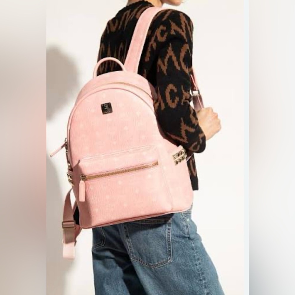 MCM Ottomar Monogram  Backpack Pink